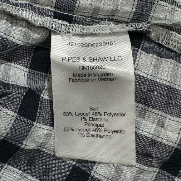 Veronica Beard Porta Check Ruffle Sleeve Blouse - Picture 7 of 8